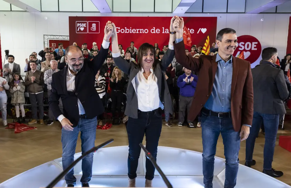 Foto del mitin de Pedro Sánchez en Zaragoza