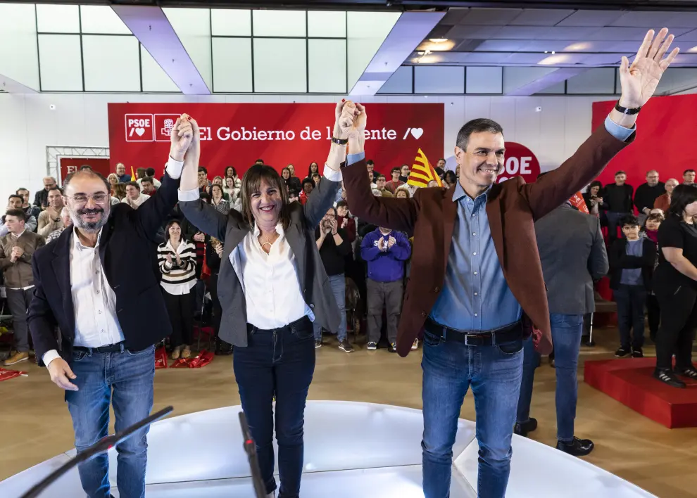 Foto del mitin de Pedro Sánchez en Zaragoza