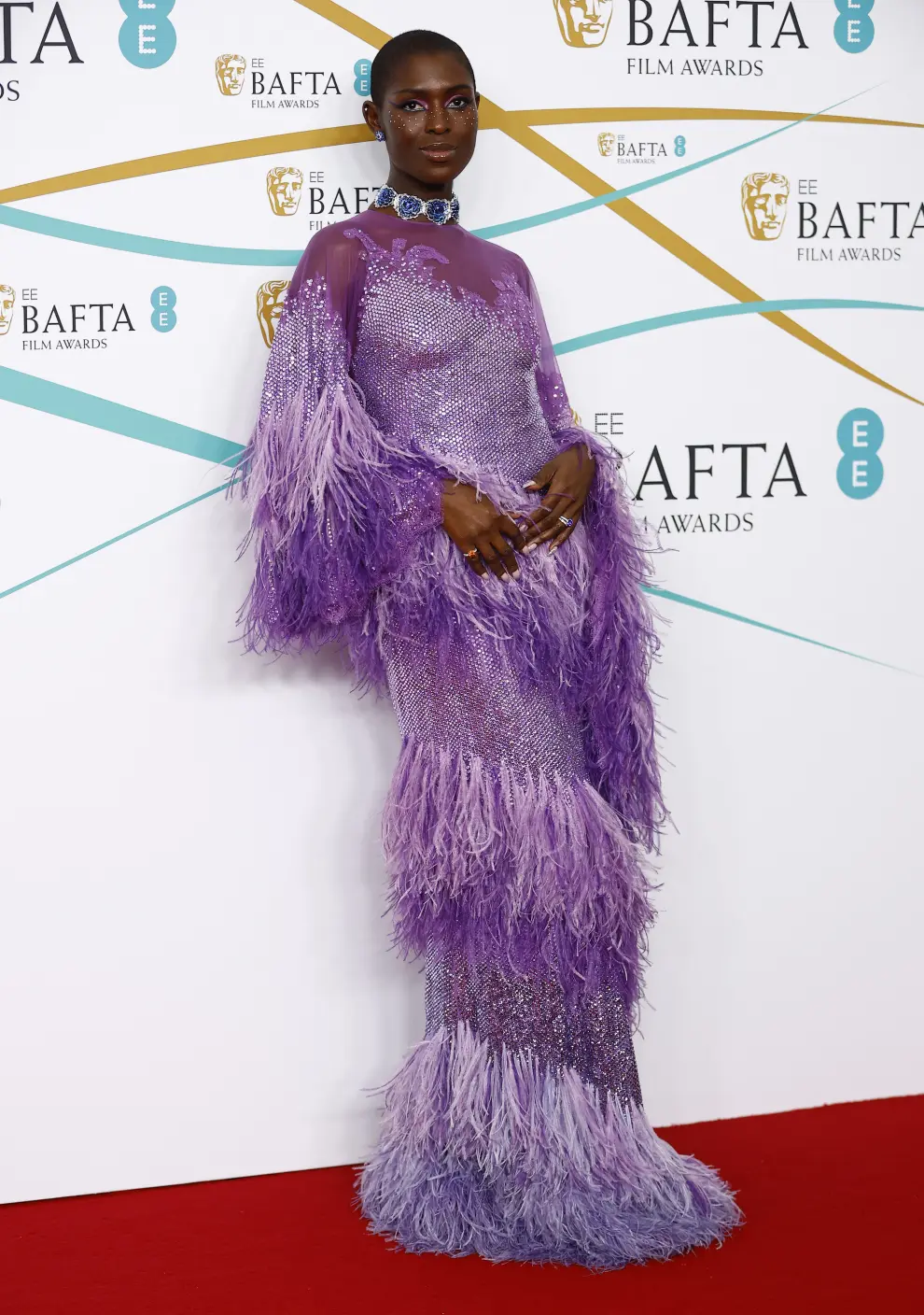 Jodie Turner-Smith, en la alfombra roja de los Premios Bafta 2023.