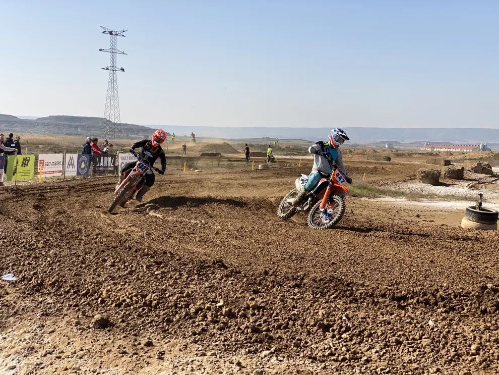 Foto del Campeonato de Aragón de motocross en el circuito de Conchel de Monzón