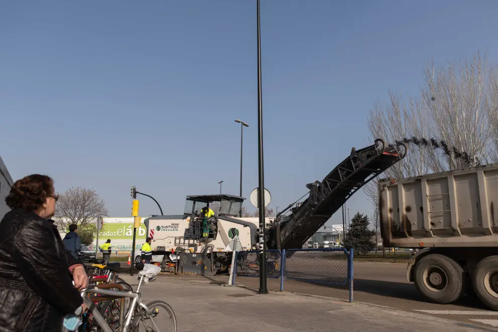 Inicio de la operación asfalto 2023 en Zaragoza: obras en la avenida de Cataluña
