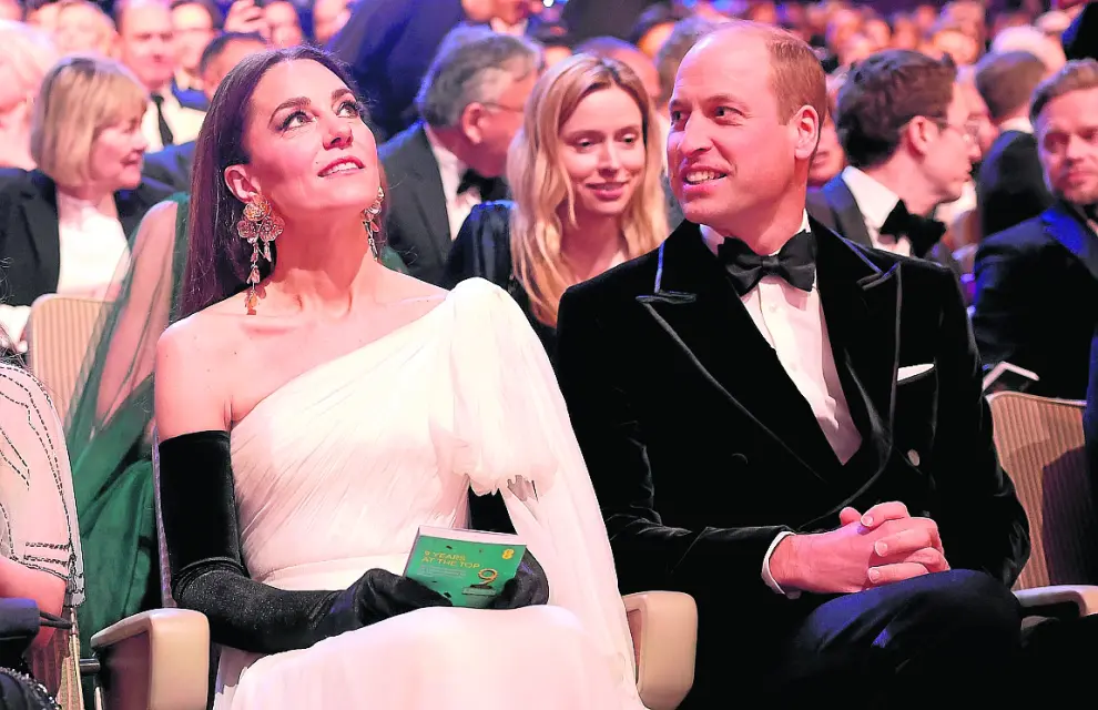 Kate Middleton y el Príncipe Guillermo en los premios Bafta