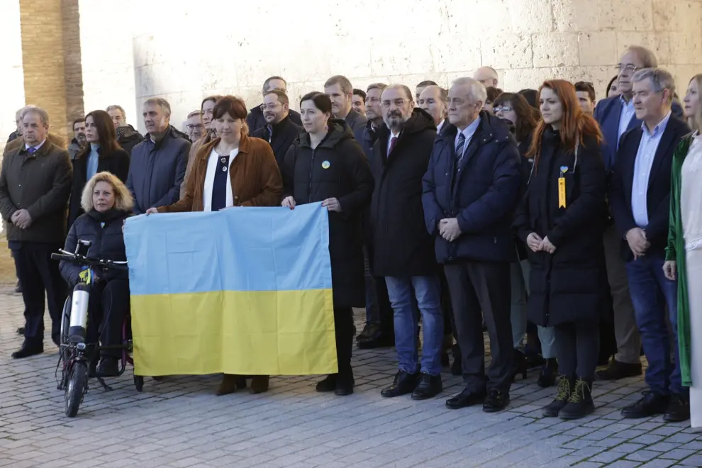 Un año de la Guerra en Ucrania: Homenaje en las Cortes de Aragón al pueblo ucraniano