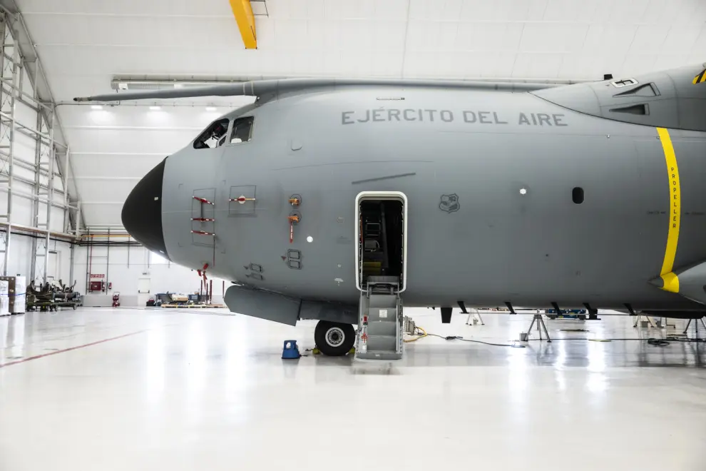 Base Aérea de Zaragoza: foto del avión A400M que ha llevado a militares del Ala 31 para actuar en el terremoto de Turquía