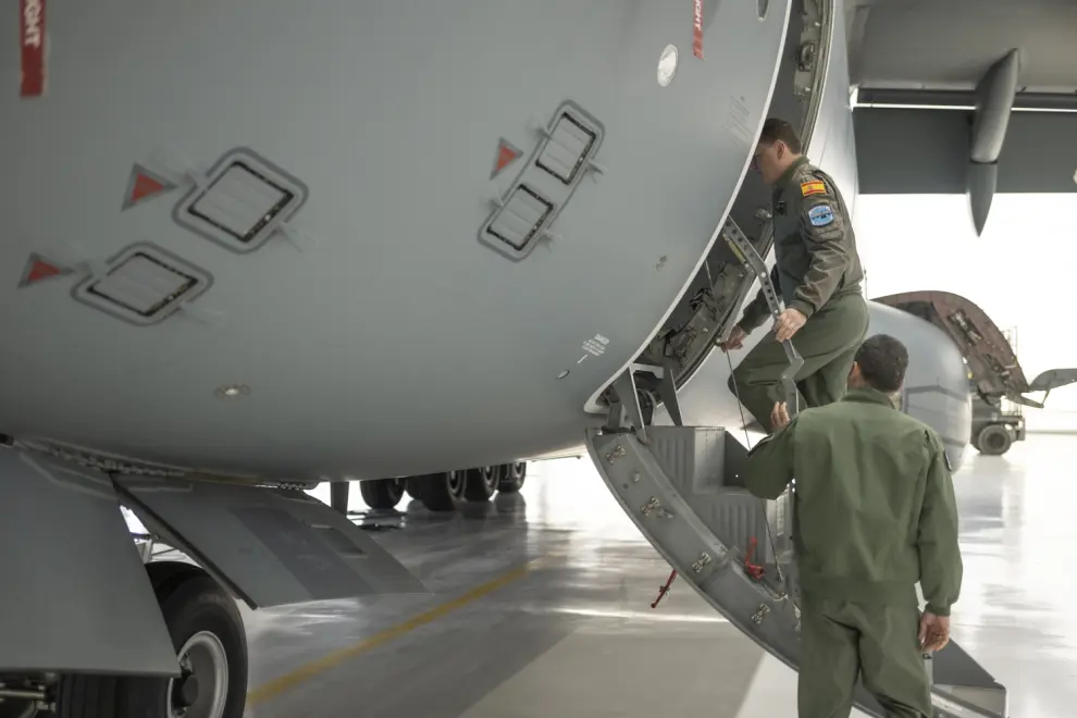 Base Aérea de Zaragoza: militares del Ala 31 que han ido al terremoto de Turquía con el avión A400M