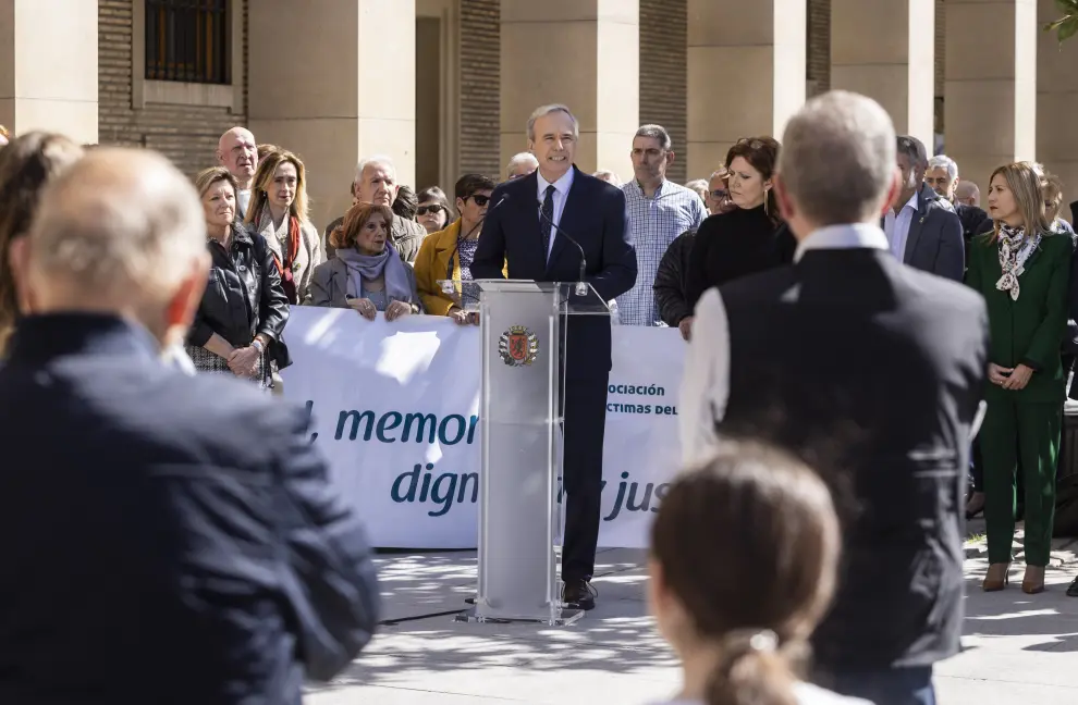 Actos en la plaza del Pilar por el Día Europeo de las Víctimas del Terrorismo y recuerdo de las víctimas del 11-M