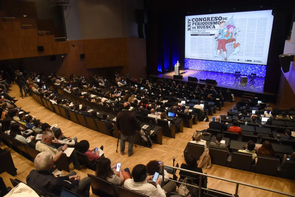 Imágenes de la Jornada inaugural del XXIV Congreso de Periodismo de Huesca.