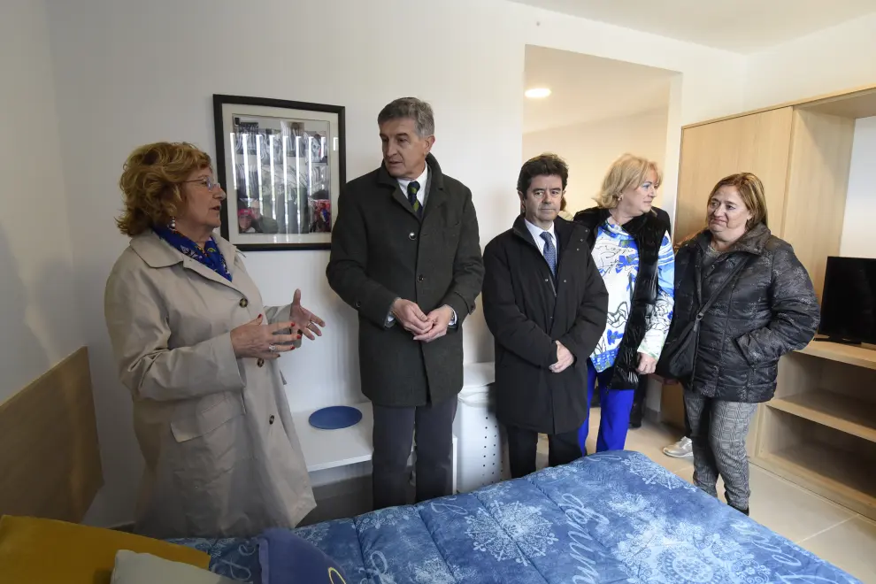 Inauguación de las nuevas viviendas individuales de Valentia para discapacitados intelectuales con trastornos conductuales en el Centro Manuel Artero de Huesca.