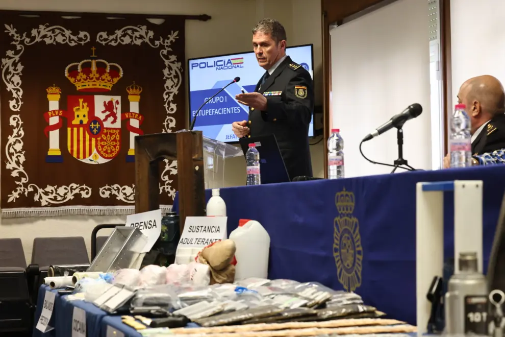 La Policía Nacional incauta el mayor alijo de cocaína en la historia de la Jefatura Superior de Aragón