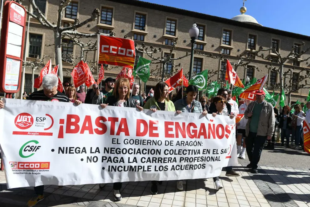 Manifestación por la sanidad pública en Zaragoza