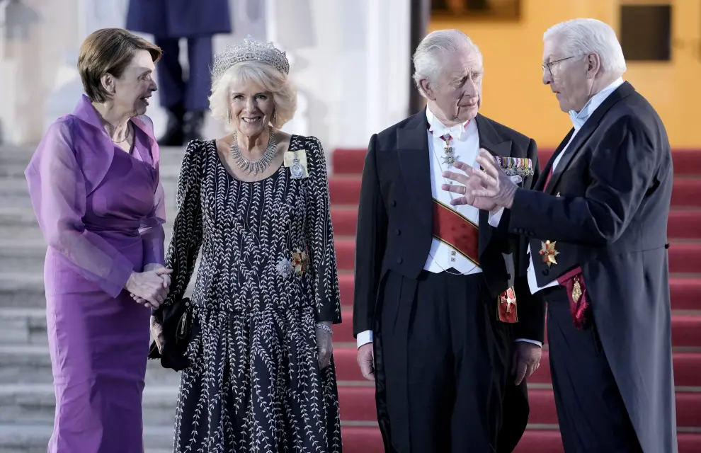 Ricevimento a Palazzo Bellevue per Re Carlo III e la regina consorte Camilla in visita in Germania