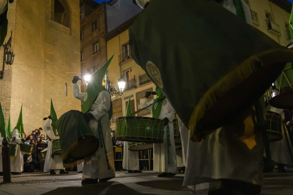 Procesión de las Siete Palabras en Lunes Santo en Zaragoza