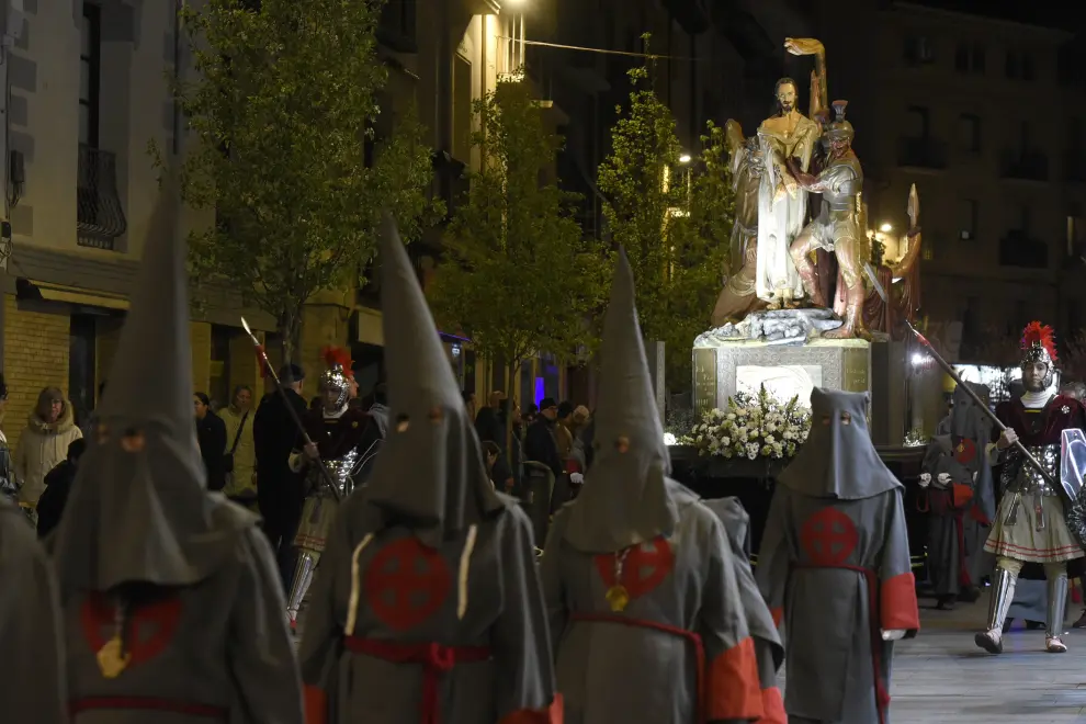 Procesión del Prendimiento en Huesca este Lunes Santo.