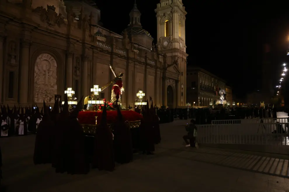 Procesión del Encuentro, en la plaza del Pilar.