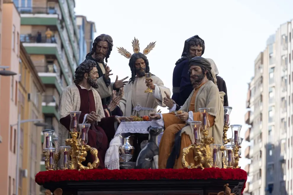 Procesión titular de la Eucaristía en Zaragoza.