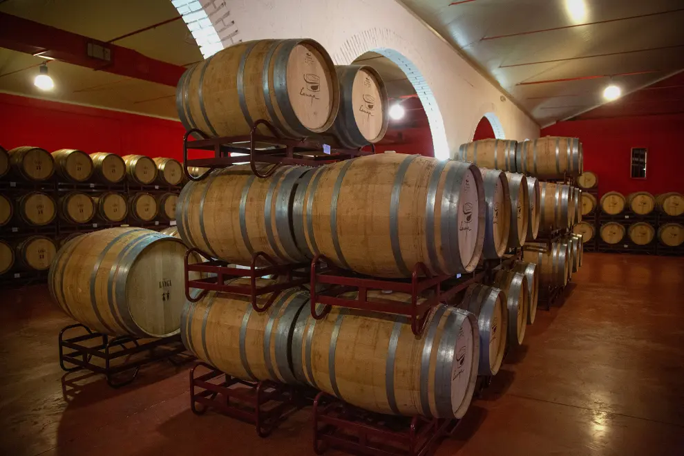 Cubas de vinos en las instalaciones de Bodegas Langa.