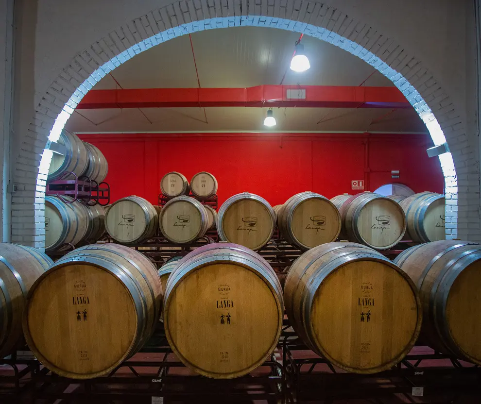 Cubas de vinos en las instalaciones de Bodegas Langa.