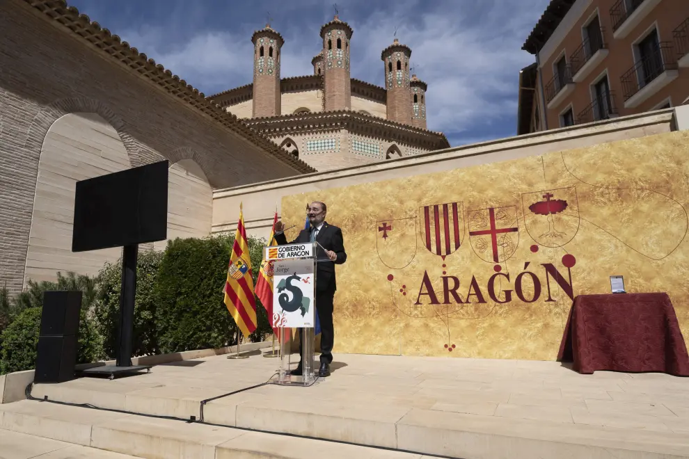 Acto institucional del Gobierno de Aragon por el dia de San Jorge en Teruel. Foto Antonio Garcia_bykofoto. 20_04_23[[[FOTOGRAFOS]]]
