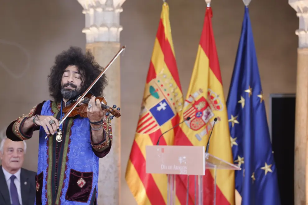 Acto institucional del Día de Aragón 2023 en el palacio de la Aljafería.