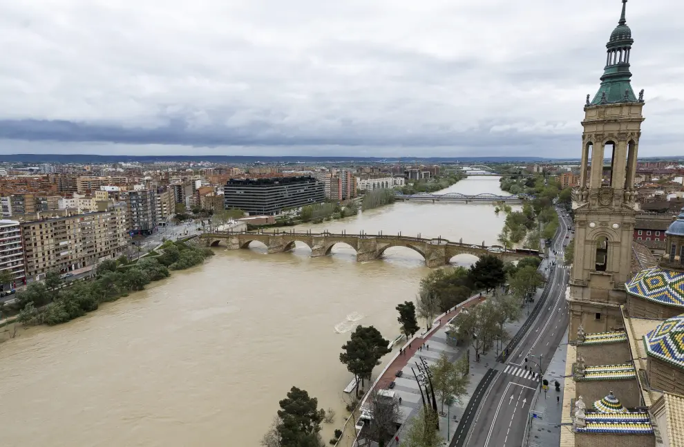 Fotos de la crecida del Ebro en abril de 2018