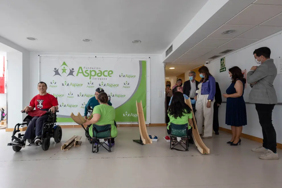 Interior de las instalaciones con las que cuenta Aspace Zaragoza, dedicada a la atención integral a personas con parálisis cerebral.