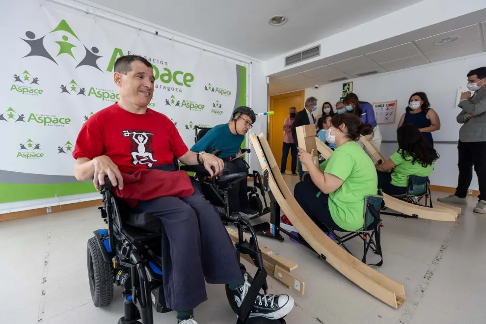 Interior de las instalaciones con las que cuenta Aspace Zaragoza, dedicada a la atención integral a personas con parálisis cerebral.