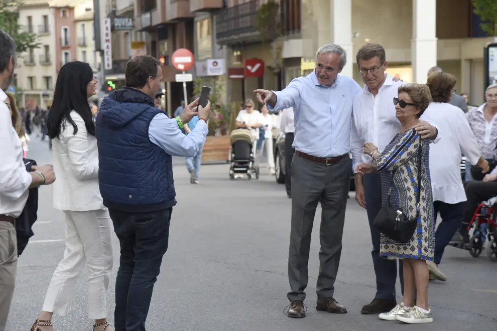 Feijóo en su visita a Huesca este jueves