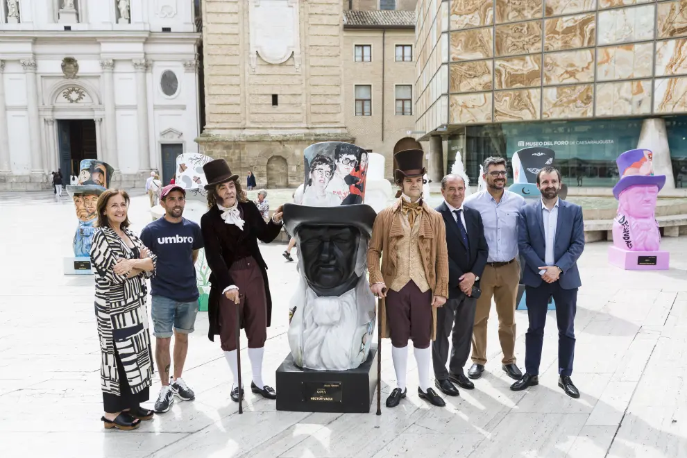 Inauguración de las estatuas y letras de Goya en las Fiestas Goyescas