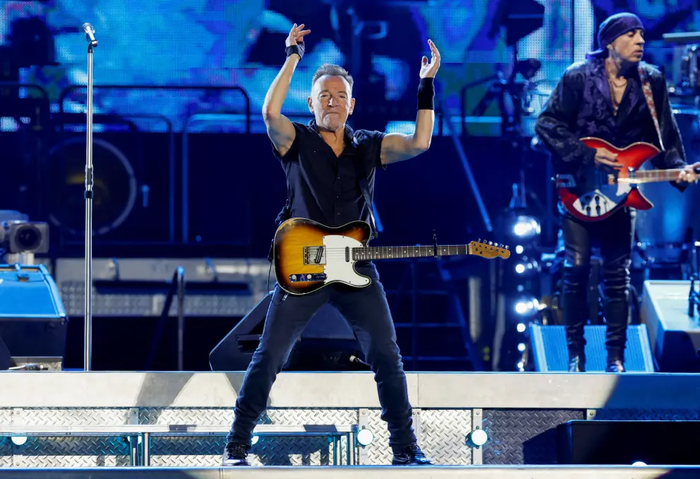 American rock star Bruce Springsteen and The E Street band concert in Barcelona