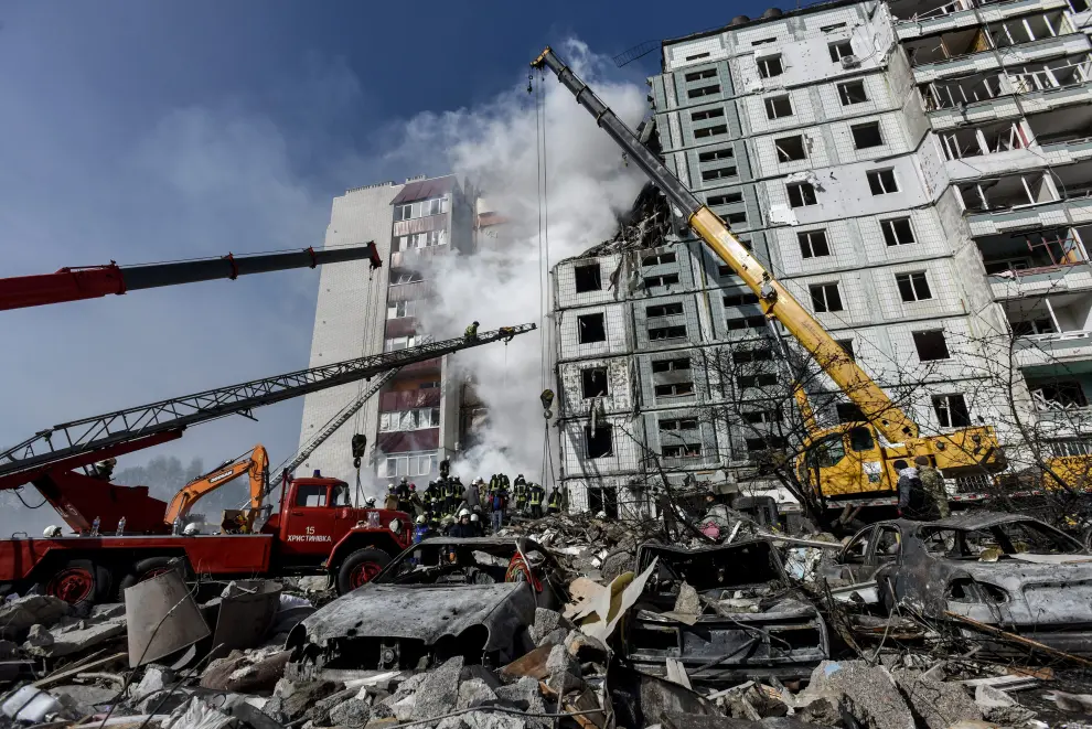 Últimos ataques de misiles rusos a varias ciudades de Ucrania. UKRAINE RUSSIA CONFLICT