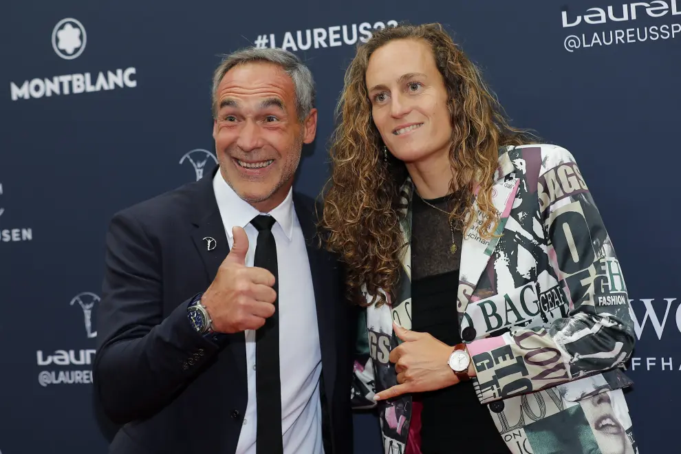 Paris (France), 08/05/2023.- Laureus Academy Member Maria Hoefl-Riesch arrives for the 2023 Laureus World Sports Awards in Paris, France, 08 May 2023. The awards ceremony will be an in-person event again after two years of virtual presentations due to the Covid-19 pandemic. (Francia) EFE/EPA/TERESA SUAREZ
 FRANCE LAUREUS AWARDS