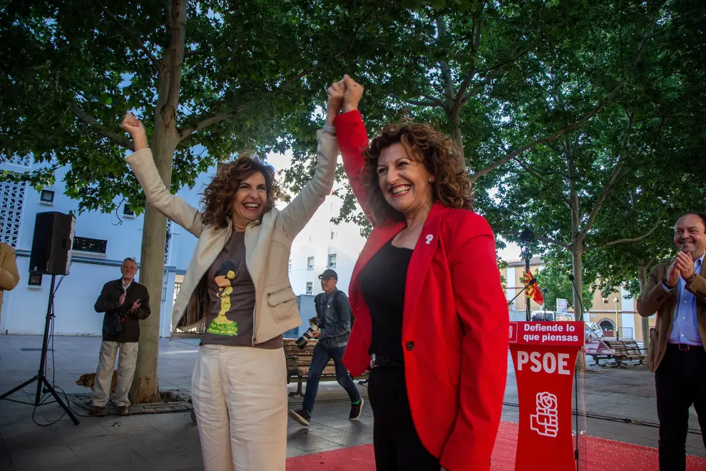Foto de la ministra de Hacienda y vicesecretaria del PSOE, María Jesús Montero, en Calatayud