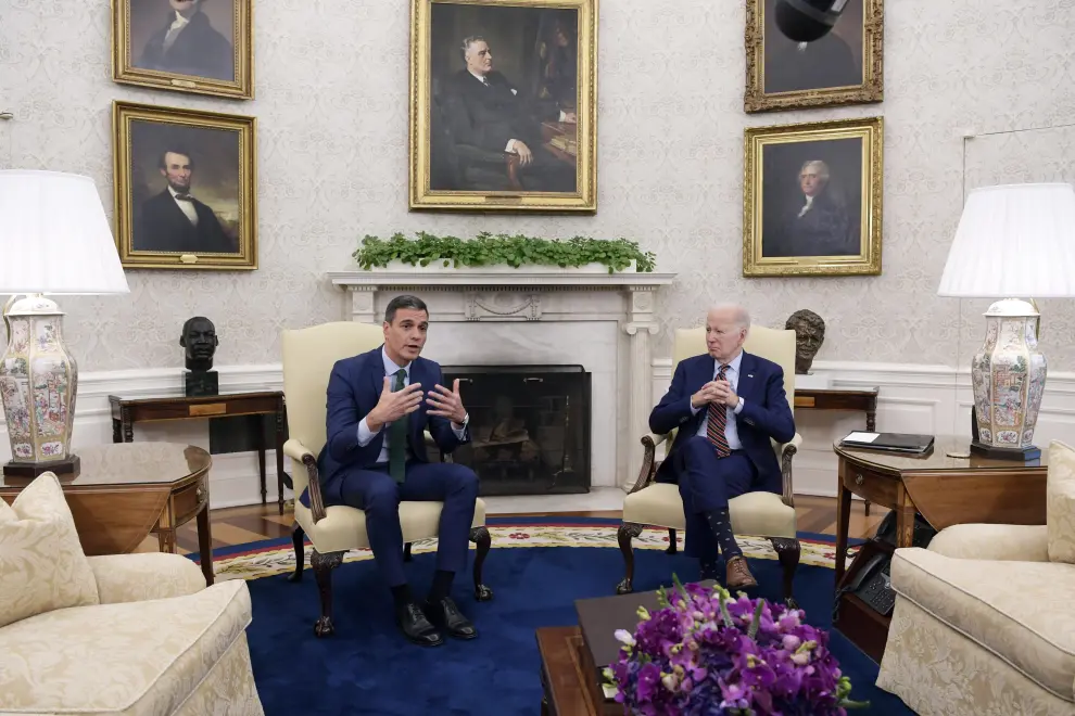 Biden y Sánchez en la Casa Blanca