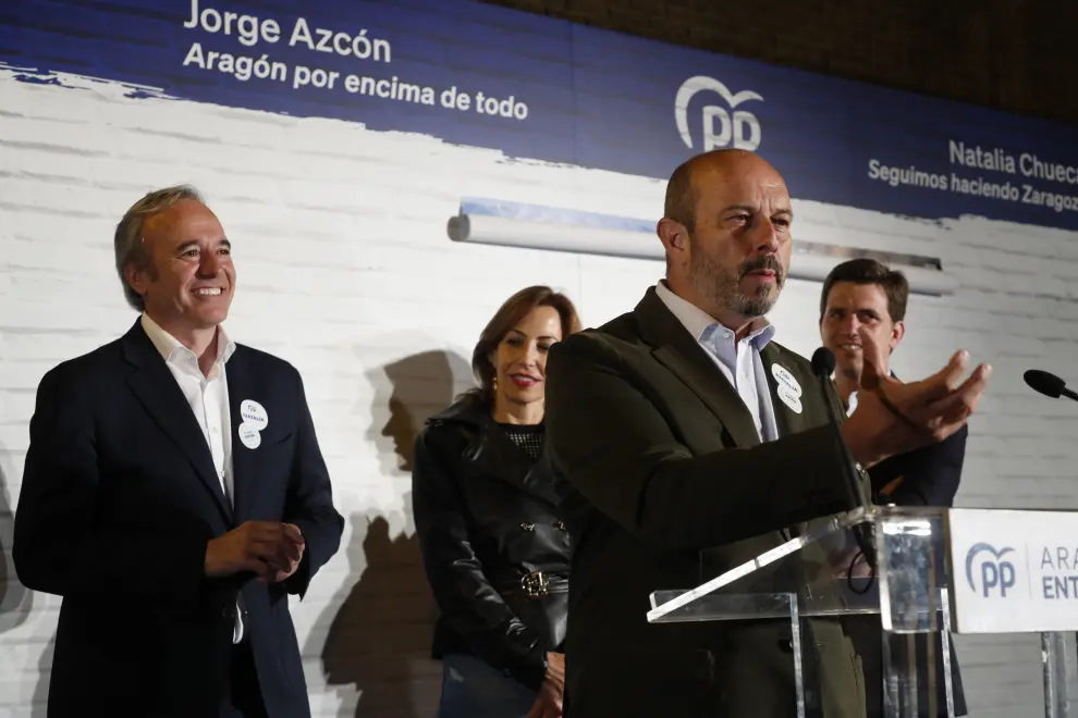 Inicio de la campaña PP Aragón en Zaragoza, con Jorge Azcón y Natalia Chueca