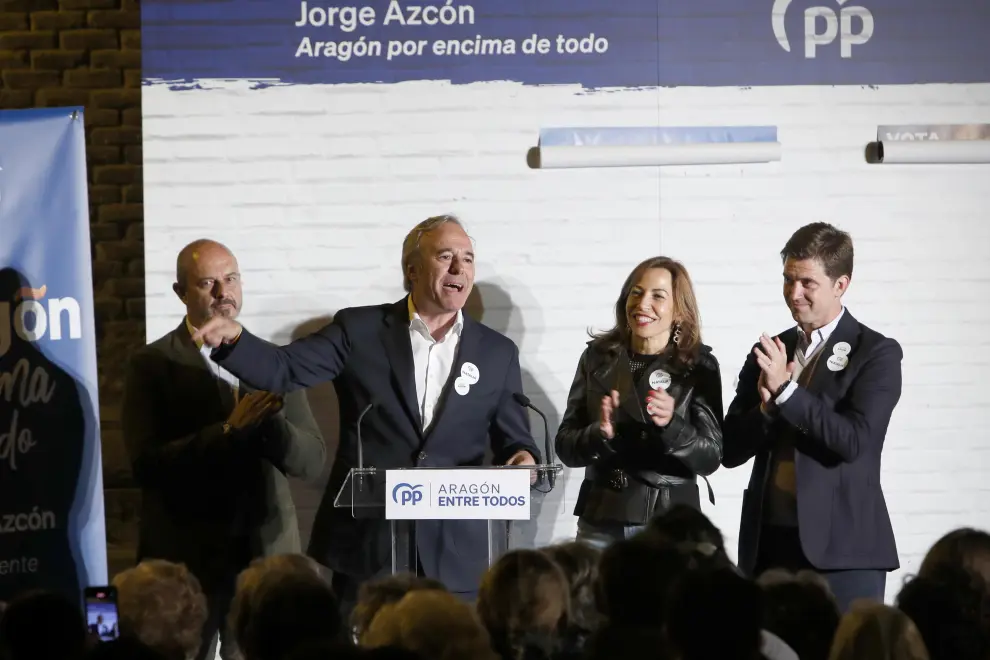 Inicio de la campaña PP Aragón en Zaragoza, con Jorge Azcón y Natalia Chueca