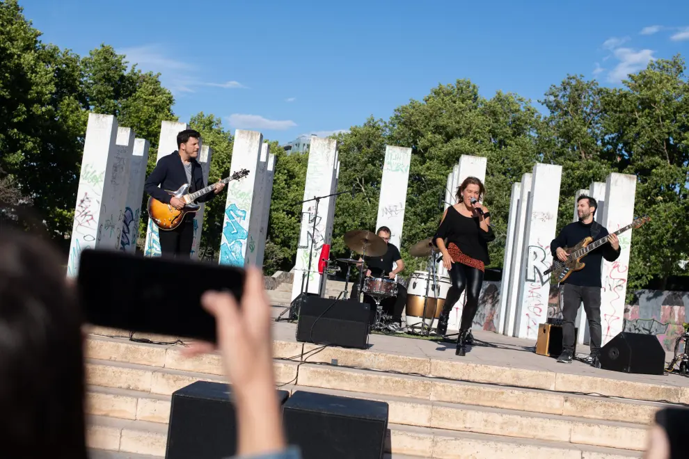 Concierto de Vicky Lafuente, en el Parque Grande de Zaragoza.