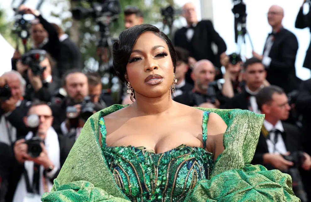 Cannes (France), 16/05/2023.- Chika Ike (L) arrives for the Opening Ceremony of the 76th annual Cannes Film Festival, in Cannes, France, 16 May 2023. The festival runs from 16 to 27 May. (Cine, Francia) EFE/EPA/Mohammed Badra
 FRANCE CANNES FILM FESTIVAL 2023