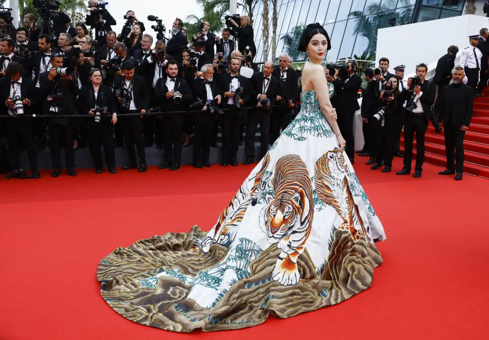 The 76th Cannes Film Festival - Opening ceremony and screening of the film "Jeanne du Barry" Out of competition - Red Carpet arrivals - Cannes, France, May 16, 2023.  Paola Turani poses. REUTERS/Eric Gaillard FILMFESTIVAL-CANNES/OPENING RED CARPET
