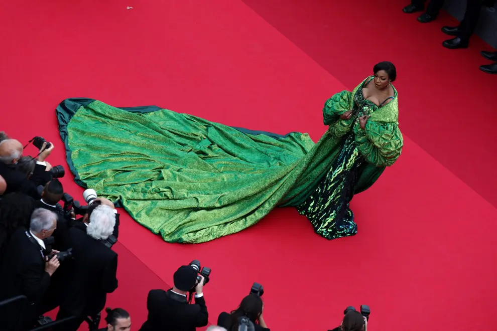 The 76th Cannes Film Festival - Opening ceremony and screening of the film "Jeanne du Barry" Out of competition - Red Carpet arrivals - Cannes, France, May 16, 2023.  Elodie Fontan poses. REUTERS/Eric Gaillard FILMFESTIVAL-CANNES/OPENING RED CARPET