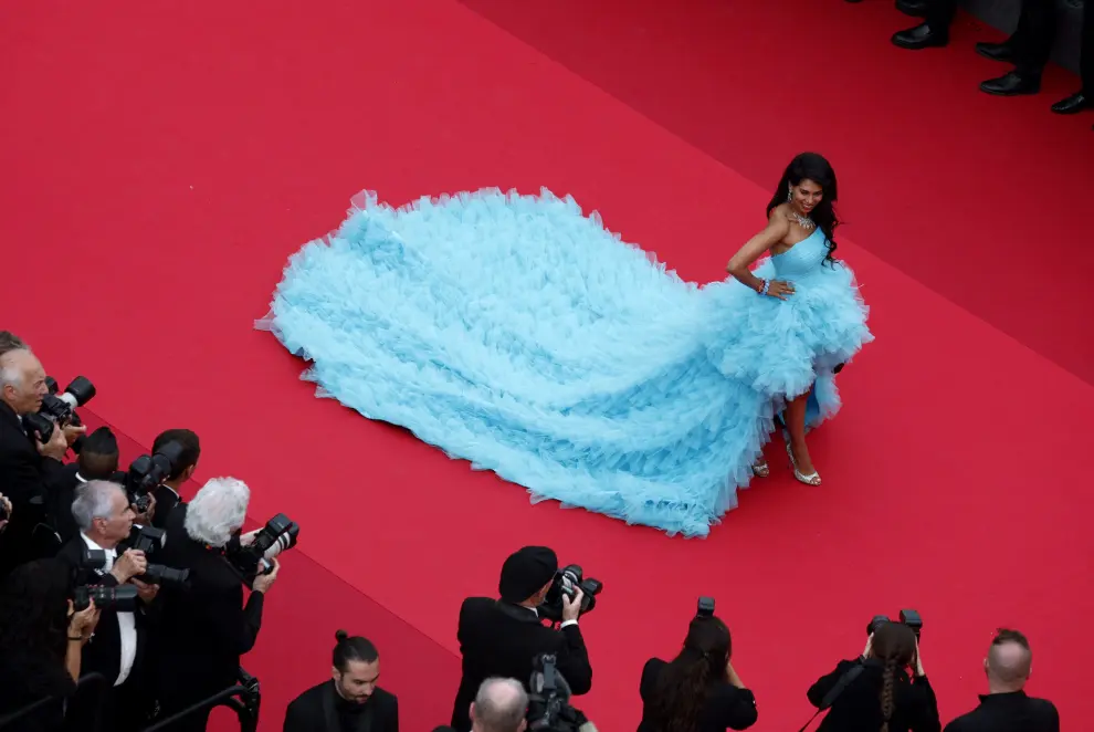 The 76th Cannes Film Festival - Opening ceremony and screening of the film "Jeanne du Barry" Out of competition - Red Carpet arrivals - Cannes, France, May 16, 2023. Laura Smet poses. REUTERS/Eric Gaillard FILMFESTIVAL-CANNES/OPENING RED CARPET
