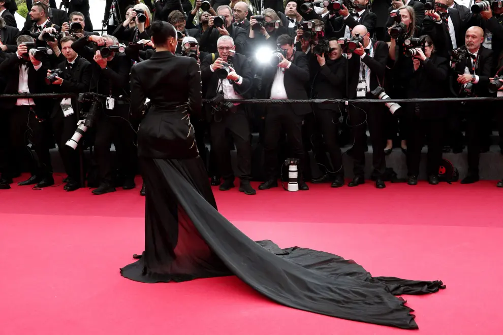 The 76th Cannes Film Festival - Screening of the film "Indiana Jones and the Dial of Destiny" (Indiana Jones et le cadran de la destinee) Out of Competition - Red Carpet Arrivals - Cannes, France, May 18, 2023. Kat Graham poses. REUTERS/Eric Gaillard FILMFESTIVAL-CANNES/INDIANA JONES-PREMIERE