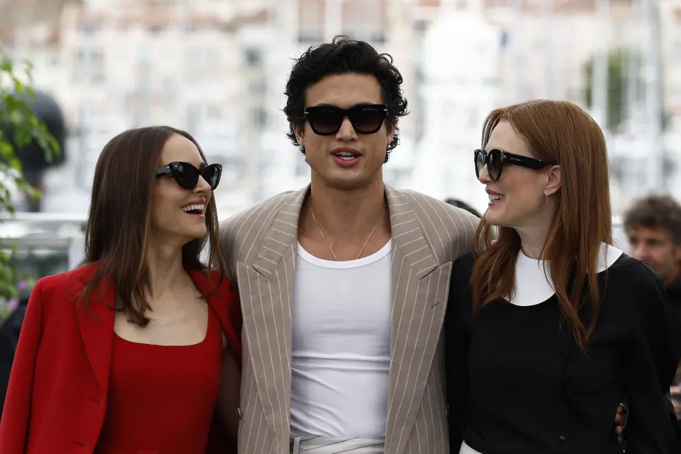Cannes (France), 21/05/2023.- (L-R) Nominjiguur Tsend, Battsooj Uurtsaikh, and Tuguldur Batsaikhan attend the photocall for 'If Only I Could Hibernate' during the 76th annual Cannes Film Festival, in Cannes, France, 21 May 2023. The festival runs from 16 to 27 May. (Cine, Francia) EFE/EPA/Guillaume Horcajuelo
 FRANCE CANNES FILM FESTIVAL 2023