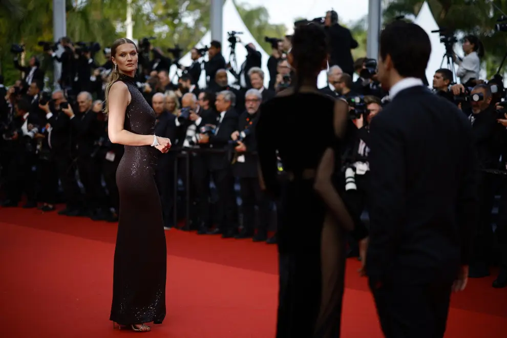 The 76th Cannes Film Festival - Screening of the film "Firebrand" (Le jeu de la reine) in competition - Red Carpet Arrivals - Cannes, France, May 21, 2023. Leonie Hanne poses. REUTERS/Sarah Meyssonnier FILMFESTIVAL-CANNES/FIREBRAND-PREMIERE