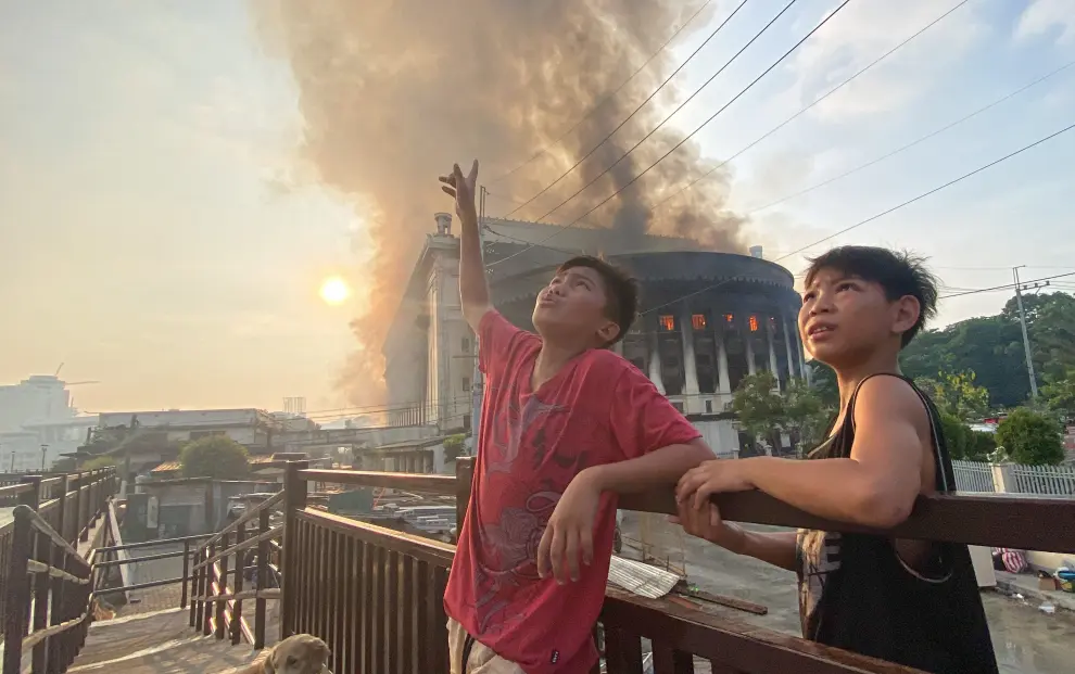 Incendio que ha arrasado el histórico edificio de Correos de Manila PHILIPPINES FIRE