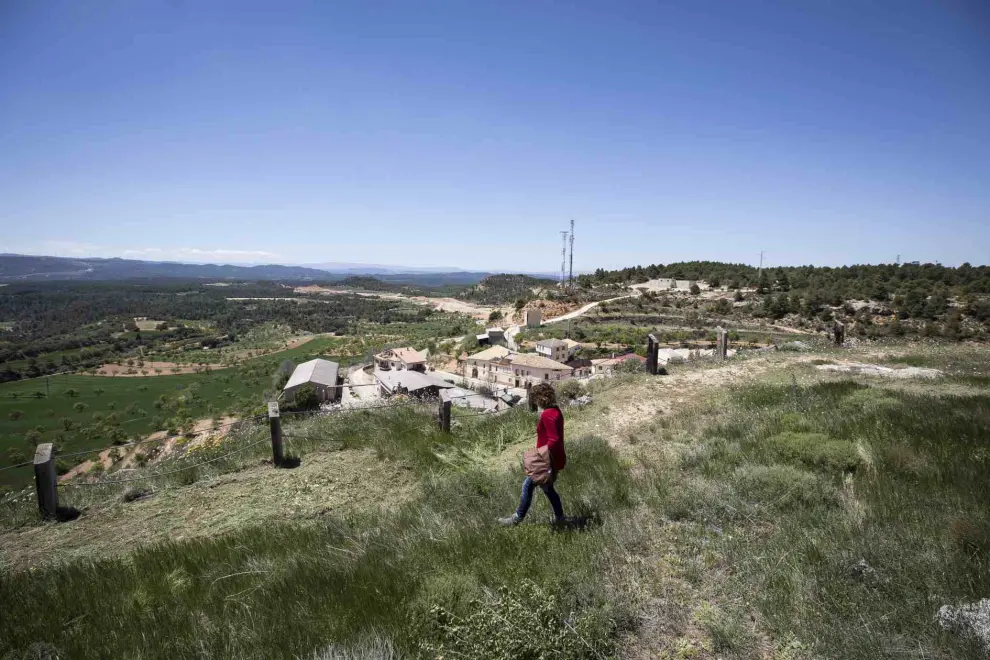 Vista de Monroyo, pueblo de Teruel