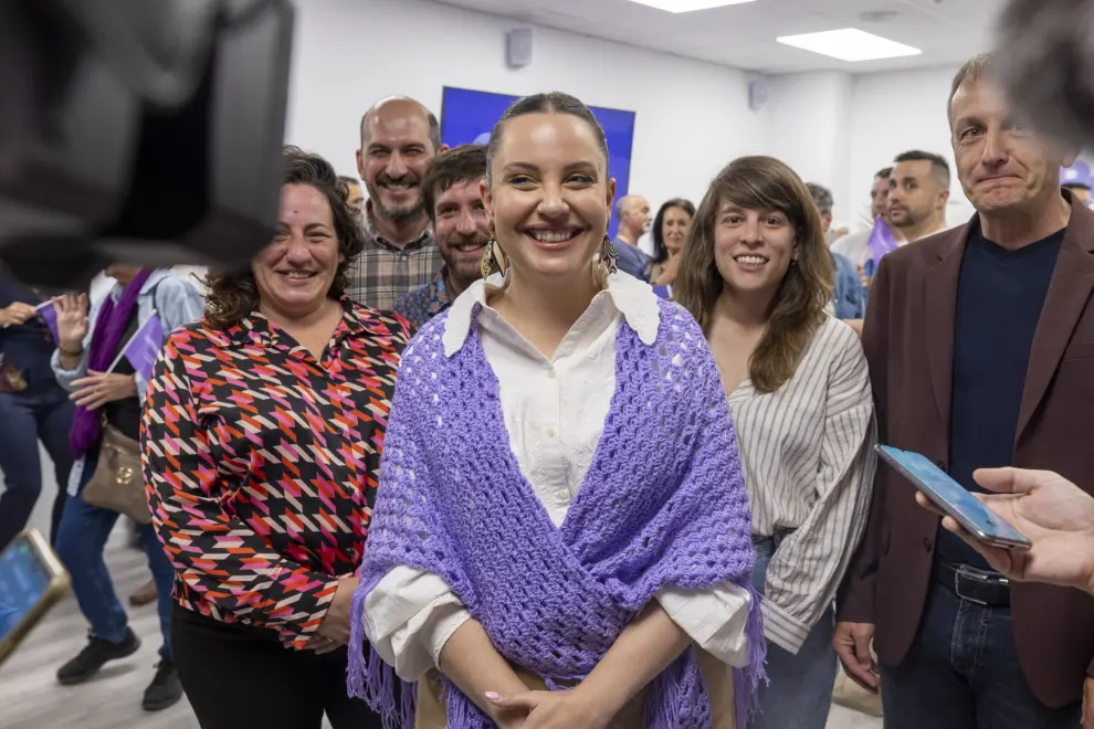 Elecciones 2023: cierre de campaña en la sede de Podemos con Maru Díaz y Fernando Rivarés