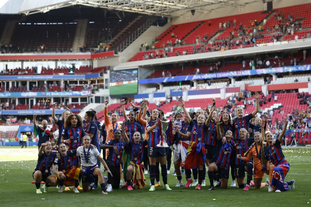 Foto de la final de la Champions League femenina entre el FC Barcelona-Wolfsburgo