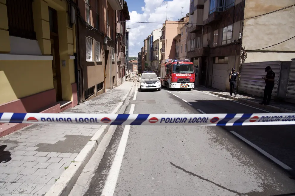 Se derrumba un edificio de 5 plantas en Teruel tras ser evacuadas 21 viviendas