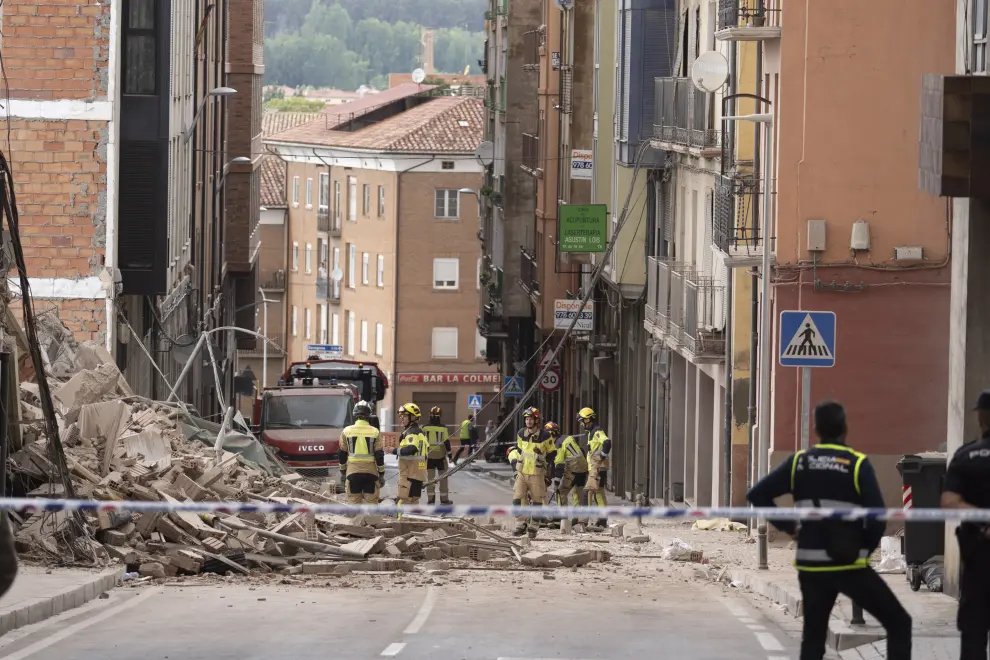 Se derrumba un edificio de 5 plantas en Teruel