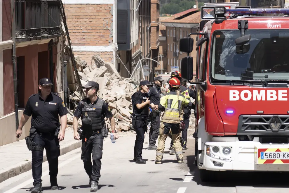 Se derrumba un edificio de 5 plantas en Teruel